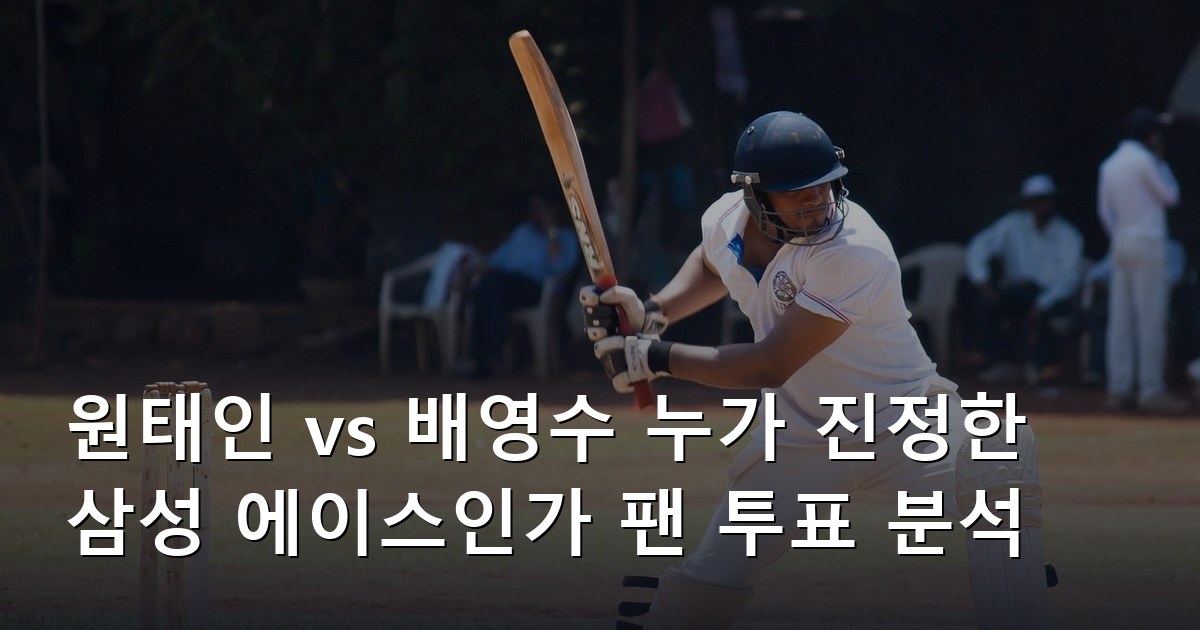 원태인 vs 배영수 누가 진정한 삼성 에이스인가 팬 투표 분석